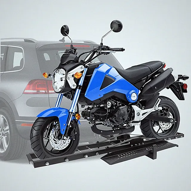 500 LB Motorcycle Scooter Carrier Bike Hitch Mount Rack Ramp Steel Carrier