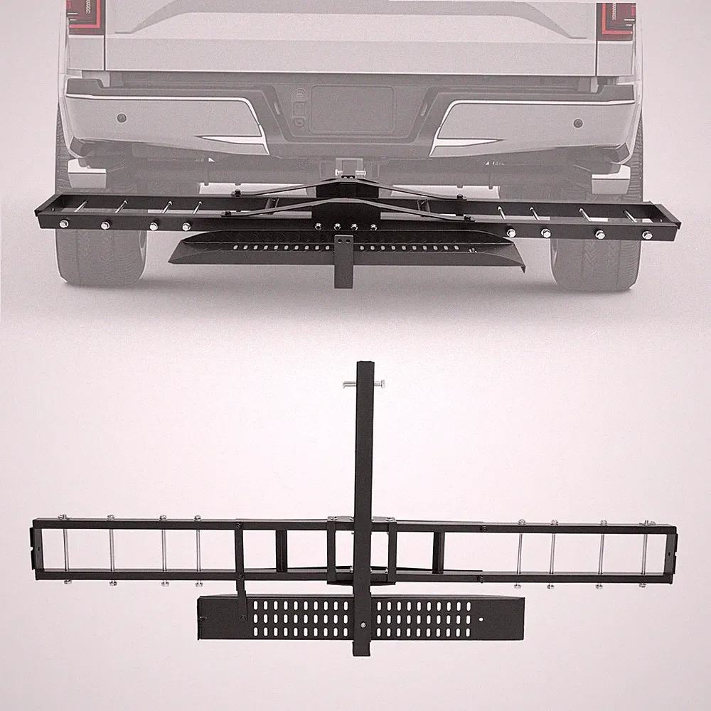 ECOTRIC 500LB Hitch Mount Motorcycle & Dirt Bike Carrier w/ Ramp & Lock Device